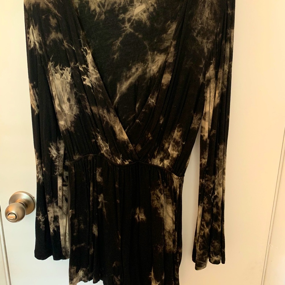Long Sleeve Tie Dye Romper